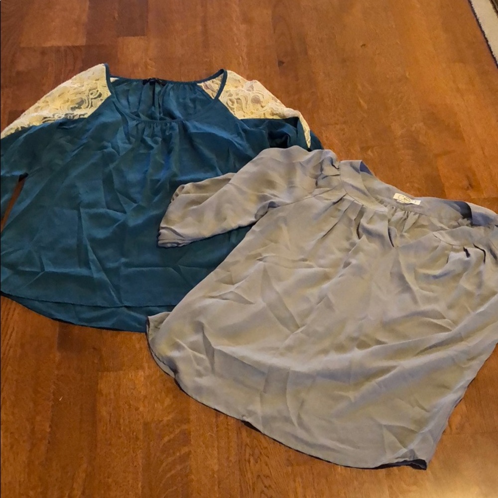 Two long sleeved shirts